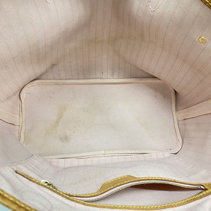 Louis Vuitton Tote Bag Damier Azure Neverfull MM N41605 White Rose Ballerine