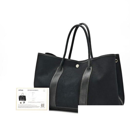 Hermes Garden Party PM Bag Handbag Large Black