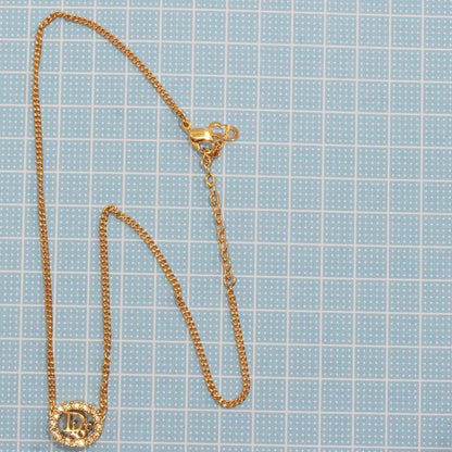 Christian Dior Necklace Zirconia GP D9504