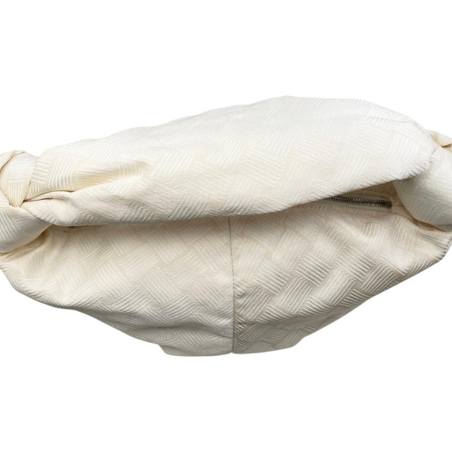 Bottega Veneta Handbag Double Knot 629635 Ivory White Silver Hardware Bottega