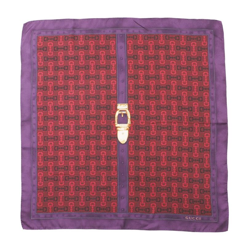 Gucci Scarf Horsebit Belt Motif All Over Total Silk 20250621 Ra5210