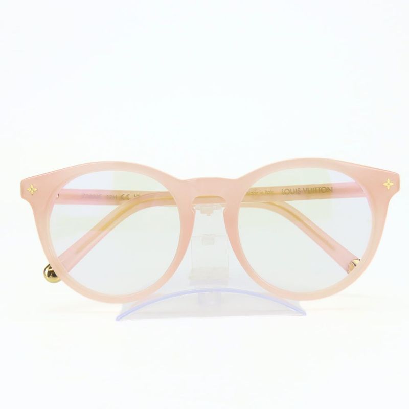 Louis Vuitton Sunglasses Z2003e Monogram Plastic Milky Pink Silver Hardware