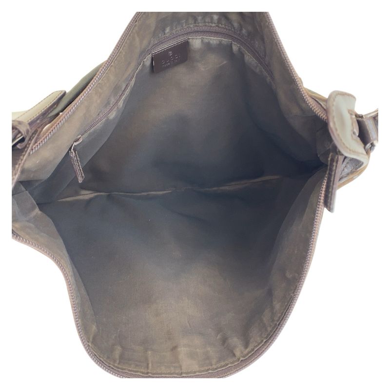 Gucci Brown GG Canvas/suede 001 1206 Shoulder Bag Women 504743