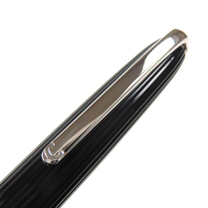 Cartier Louis Cartier Stripe Twist Ballpoint Pen Black Silver Made In France