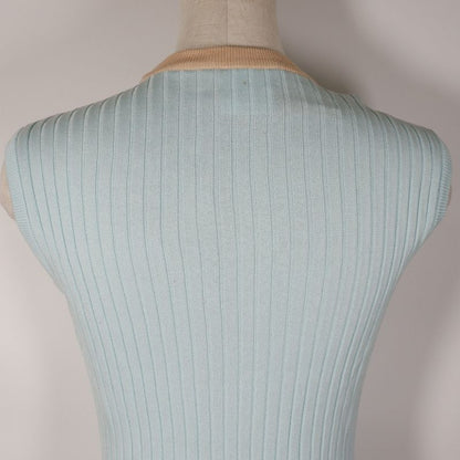 Chanel Ensemble Piping 97P P07389v00348 Cotton Light Blue/orange Women's