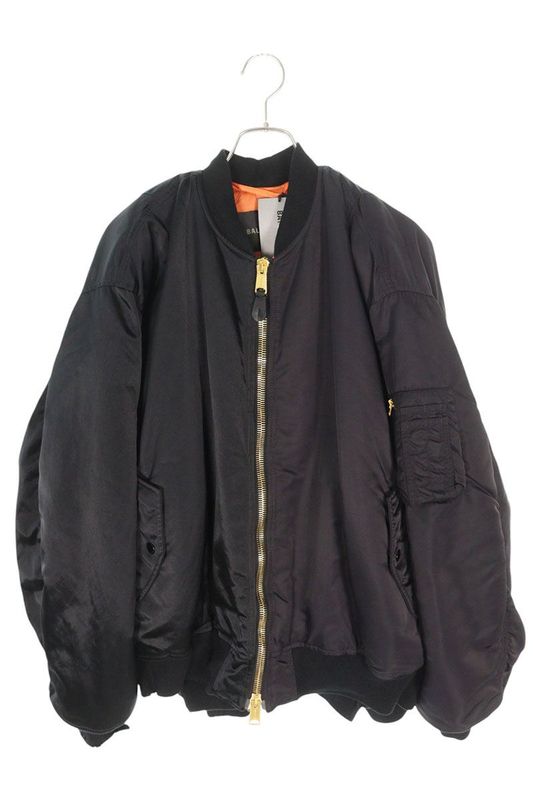 Balenciaga 790763 Tyd31 Double Sleeve Bomber Jacket Blouson Men's XS
