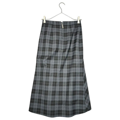 Balenciaga 19ss Plaid Draping Skirt Checked 3d Cut Skirt 34(xs) Gray×black