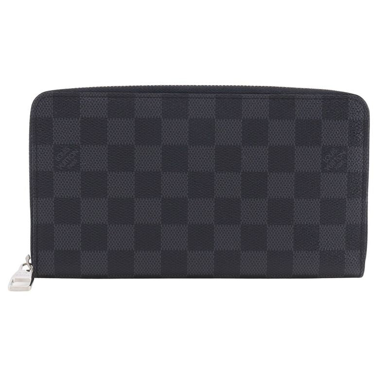 Louis Vuitton Zippy Organizer Travel Case N60111 Damier Graphite Canvas Black