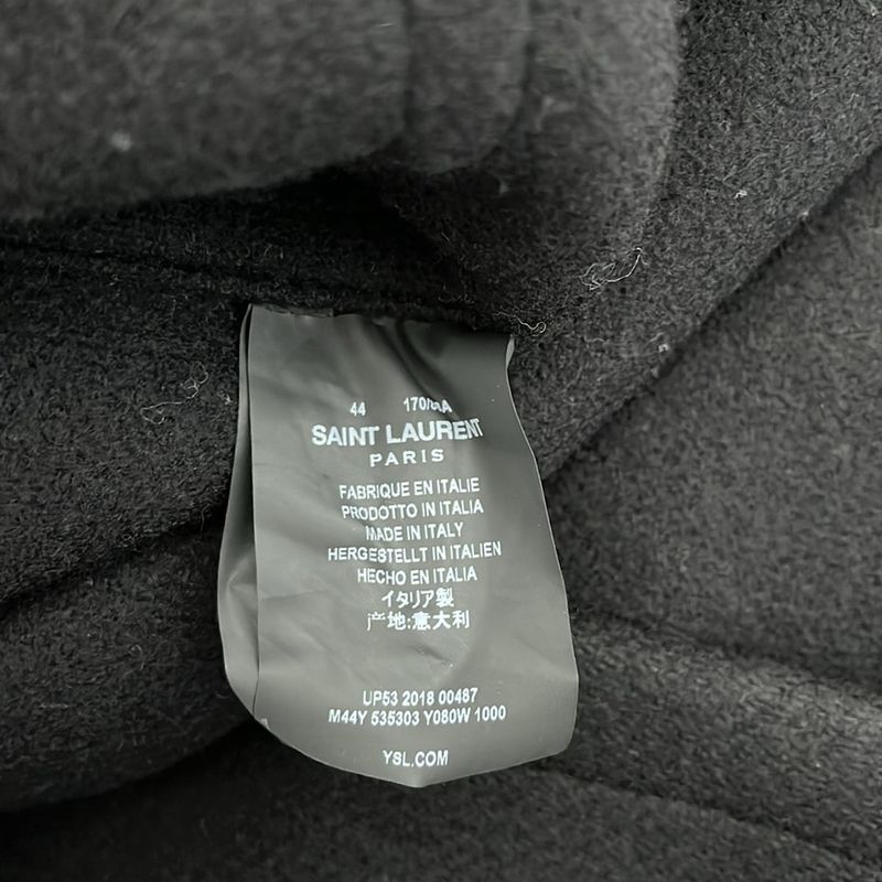 Saint Laurent Paris Duffle Coat For Men - 535303 Black Long Sleeves / 2018 /