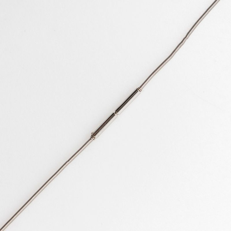 Hermes Caged Ash H Cube Metal Silver Ladies 8.2g Necklace