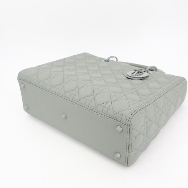 Christian DIOR Lady Dior Cannage Large Leather 2WAY Handbag