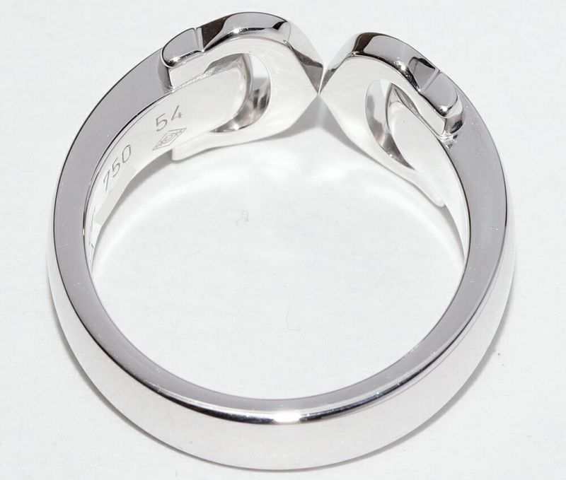 Cartier Ring 18K White Gold 30P Diamonds 2C Boucle Ruche Ring