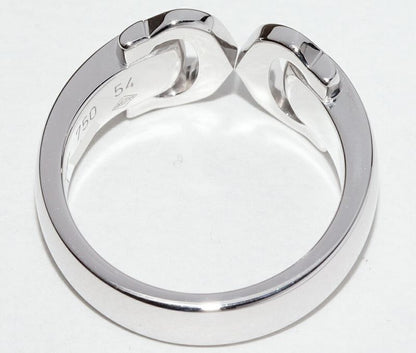 Cartier Ring 18K White Gold 30P Diamonds 2C Boucle Ruche Ring