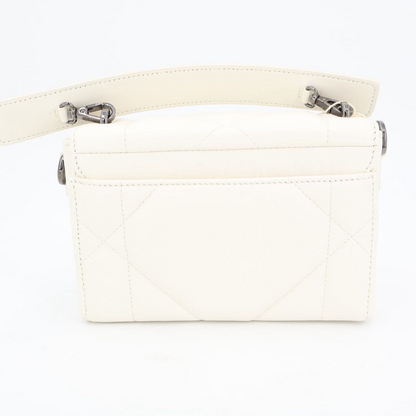 Christian DIOR Caro Chain Shoulder White Bag