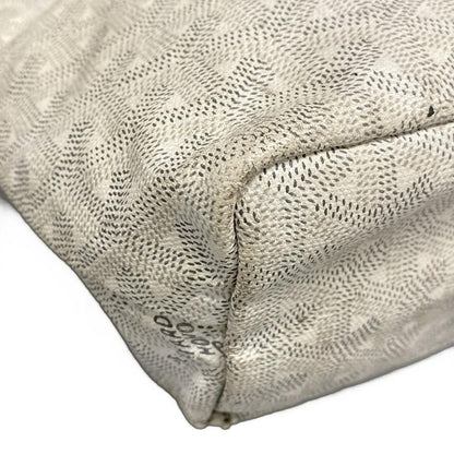 Goyard Tote Bag Saint Louis Junior White Marquise Leather