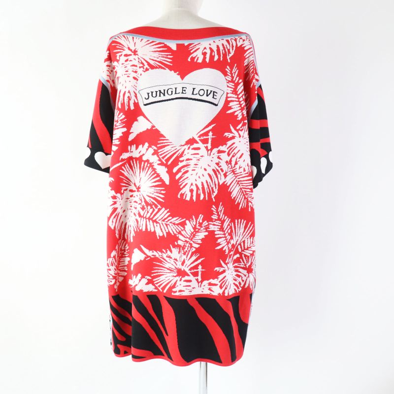 Hermes 3e2827d3 Jungle LOVE Jungle Love Silk Tunic/dress Red 38 Made In Italy