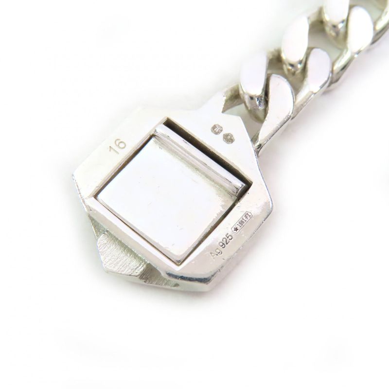 Gucci 779173 Trademark Bracelet Ag925 Logo Bangle Accessory Silver 16 Made In
