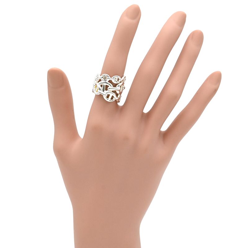 Hermes Ring Chaine D'ancre Anchene GM Silver 925 Silver #48 (Jp8) Accessories