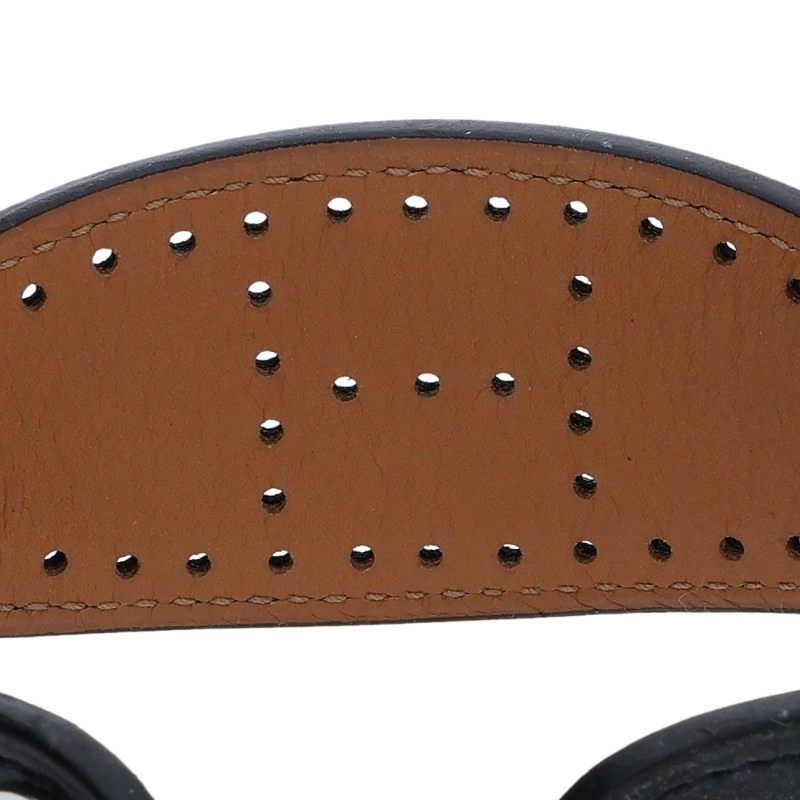 Hermes Evelyne □J Engraved Evelyn H Logo Leather Bracelet Ladies S