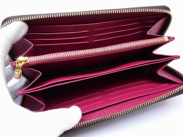 No 3 Louis Vuitton - M41895 RFID Tag Zippy Wallet Monogram Fuchsia Round Zipper