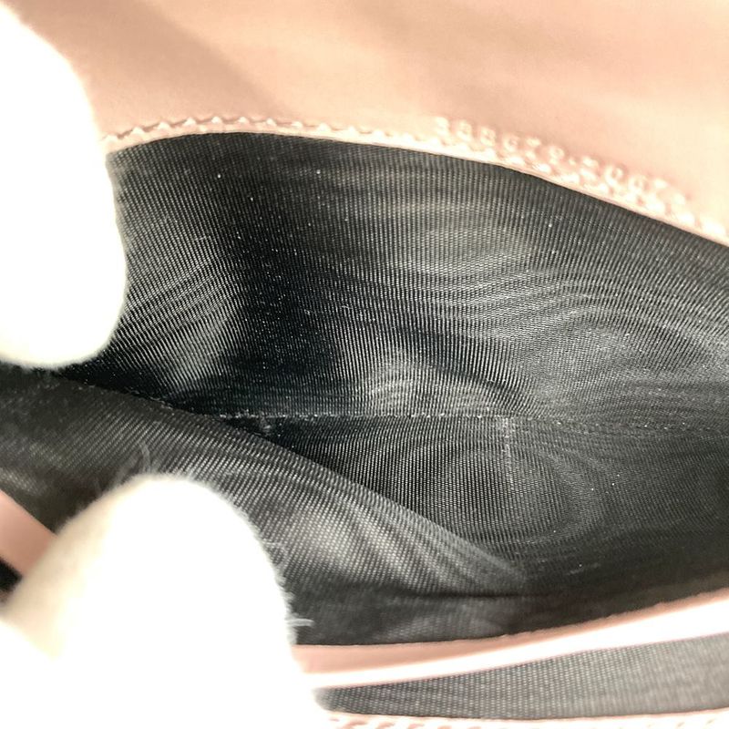 Gucci 388679 2067 Striped Ribbon Long Wallet Pink Beige Leather Women