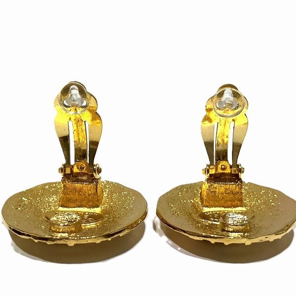 Chanel Lion Motif Branded Accessories Earrings Ladies