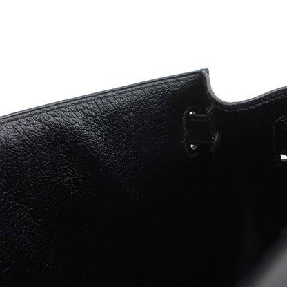 Hermes 2way Bag Mini Kerry Doe Outer Stitch Box Calf Black Gold Hardware Black