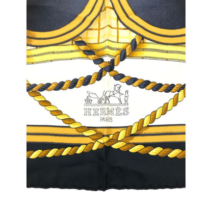 Hermes Silk Scarf Kale Wash Grande Tenue Horse Formal Dress Large Size 90