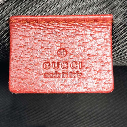 Gucci 115237 Pouch Small Makeup Pouch Makeup Case GG Canvas Red Women's Fashion