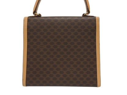 Celine 2-Way Shoulder Bag M 13 Macadam Pattern Leather Brown Gold — view 3