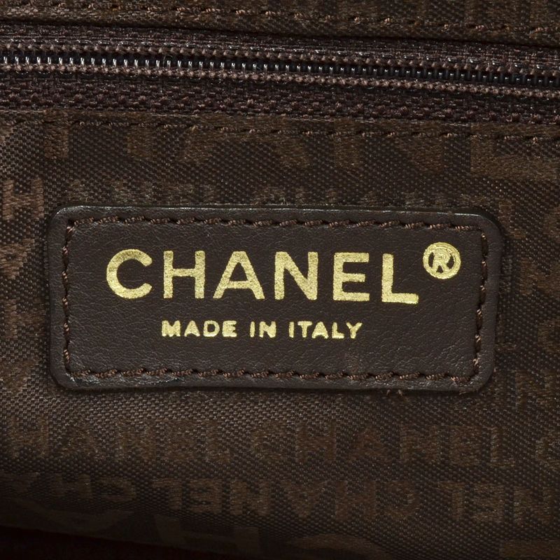 Chanel Coco Mark Decacoco Handbag Caviar Skin Brown Gold Hardware