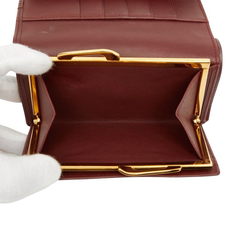 Cartier Must Line Bordeaux Wine Red Leather Ladies Cartier