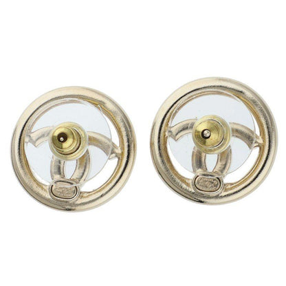 Chanel A22C Coco Mark Circle Earrings Women