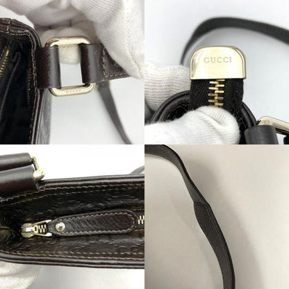Gucci 201538 Shoulder Bag Guccissima Light Shape Small Leather Brown Crossbody