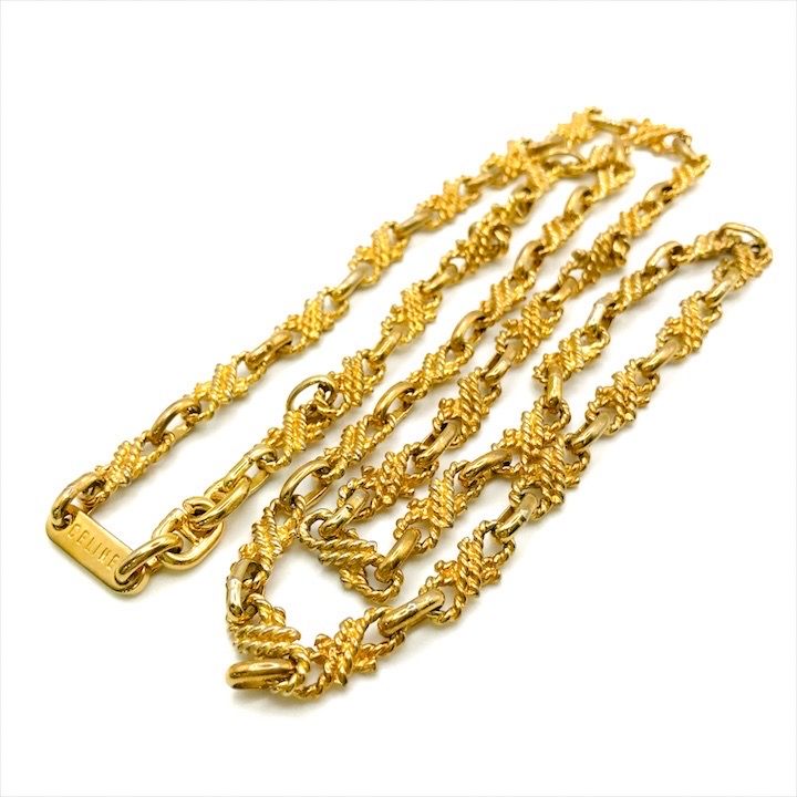 Celine Chain Vintage Necklace Gold