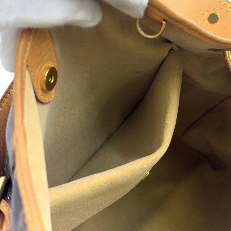 Louis Vuitton Galleria PM Monogram Leather × PVC Brown Shoulder Bag Gold M56382