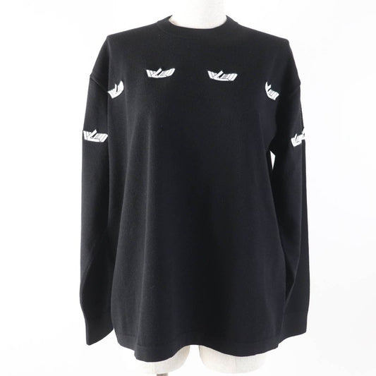 Louis Vuitton 2022 LV Vitesse Wool Long Sleeve Knit Black XS Made In Italy