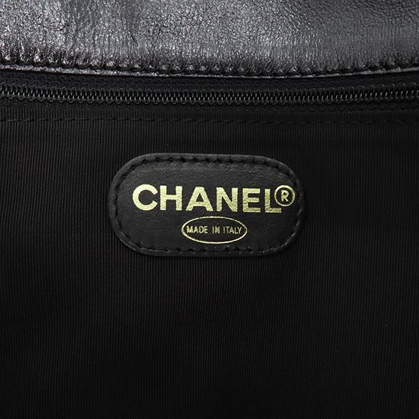 Chanel Shoulder Bag Logo Sakosh Leather Black 59***** [storage Bag