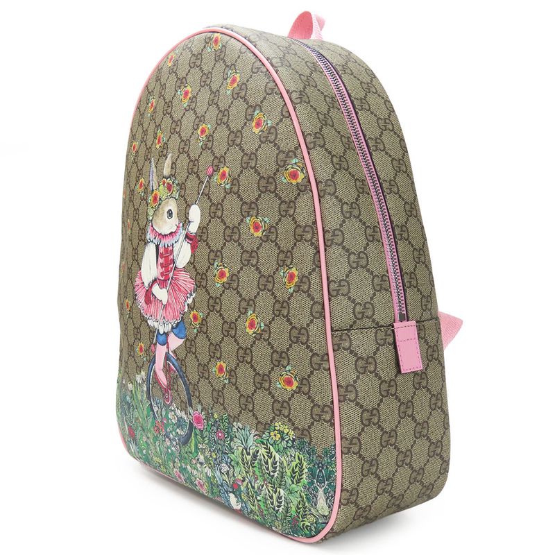 Gucci Backpack Daypack 433578 Yuko Higuchi Childrens GG Supreme Canvas Beige
