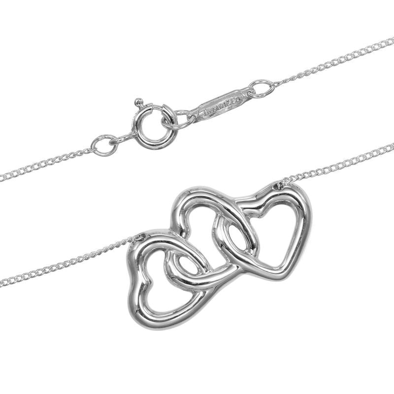 Tiffany & Co Triple Heart 925 Silver Ladies 4g Necklace