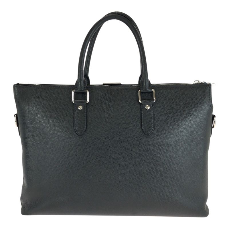 Louis Vuitton Taiga Anton Black Silver Hardware Leather M33416 Business Bag