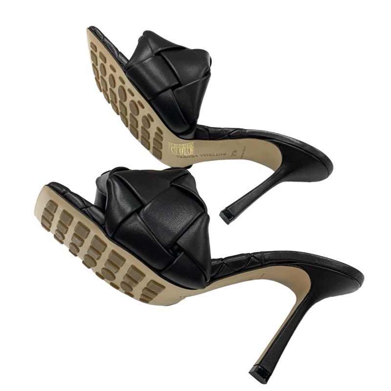 Bottega Veneta Lido Sandals Shoes Leather Dark Brown Mules Intrecciato