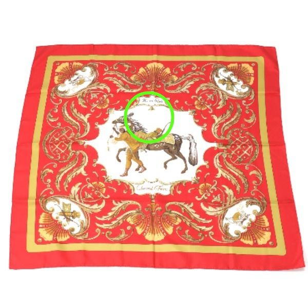 Hermes Carré 90 Carré 90 Cheval Jurc Turkish Horse Scarf Hermes Red