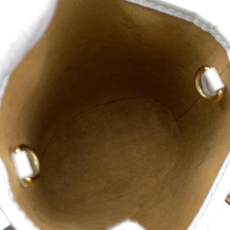 Louis Vuitton Handbag Shoulder Bag Nano Bucket M81489 Monogram White Louis