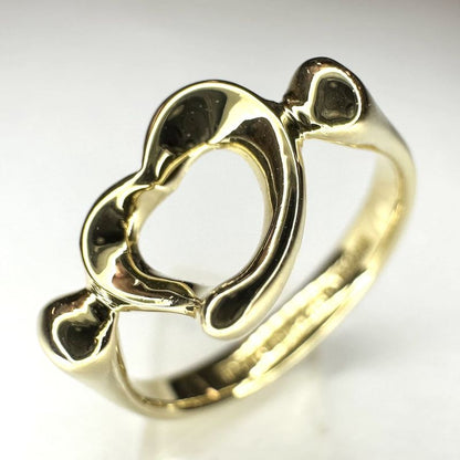 Tiffany & Co Tiffany & Co Open Heart Ring #8 18K 750 Gold 34g Ladies Men Gift