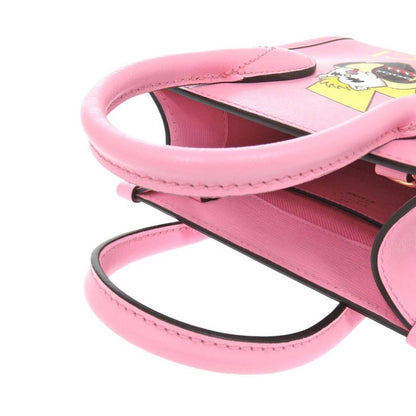 Gucci Bananya Collaboration 671623 Leather 2-way Handbag Pink 0727 Gucci