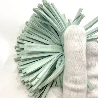 Hermes Key Ring Carmen Light Green Excellent Condition Leather Preowned