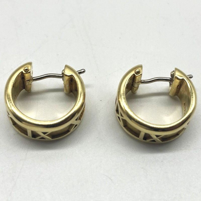 Tiffany & Co Tiffany & Co Atlas Hoop 750 Engraved 18k Gold Earrings Total