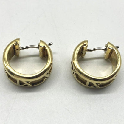 Tiffany & Co Tiffany & Co Atlas Hoop 750 Engraved 18k Gold Earrings Total