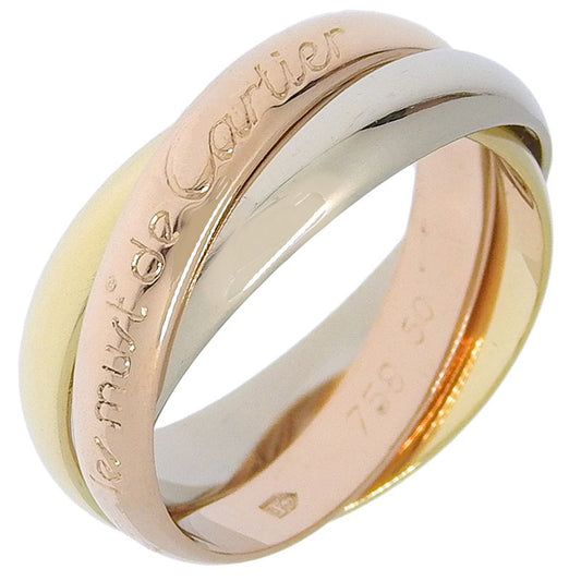 Cartier Trinity 18K Gold (yg×pg×wg) No 10 Ladies 7.0g Ring